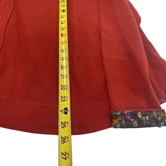 Orvis Signature Print-Trim Sweatshirt 1/4 Zip Super Soft Cotton M (10-12) Rust - Picture 8 of 9